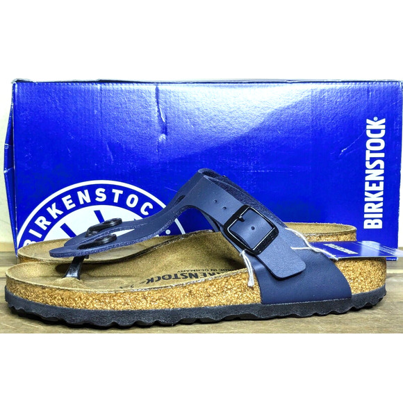 Birkenstock Shoes Womens 5 EU 36 Blue Gizeh Birko Flor Buckle Thong Sandal NEW - Picture 3 of 8